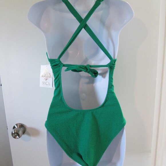 Becca Pucker Up Tear Drop One-Piece Swimsuit NWT Sz S - Picture 7 of 11
